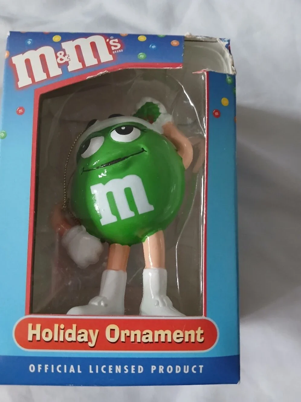 NEW Vintage M&M Holiday  ornament,  green
